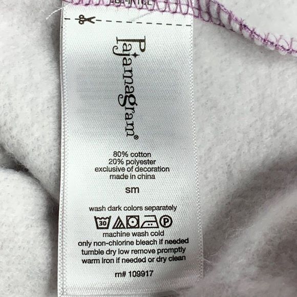 Womens Pajamagram Size Small Fleece Cowl Top Sweatshirt PJ Sleep 3144 Purple - Picture 7 of 7